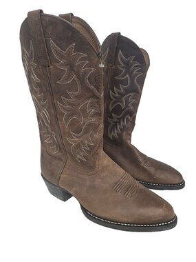 Ariat Men's Heritage Round Toe Cowboy Western Boot Brown Size 10D